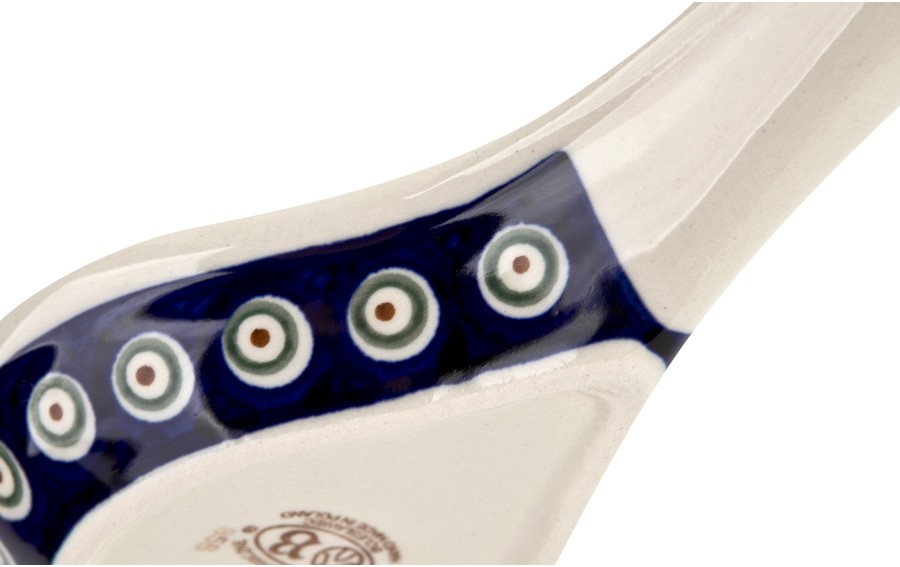 Ceramiczna podstawka pod łyżkę Bolesławiec Kropki 8
