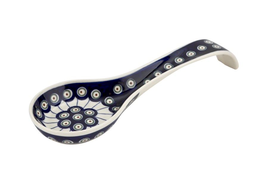 Ceramiczna podstawka pod łyżkę Bolesławiec Kropki 8
