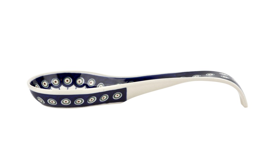 Ceramiczna podstawka pod łyżkę Bolesławiec Kropki 8