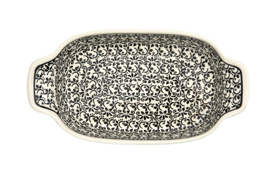 Półmisek z uchwytami 25 cm Bolesławiec dek. 941