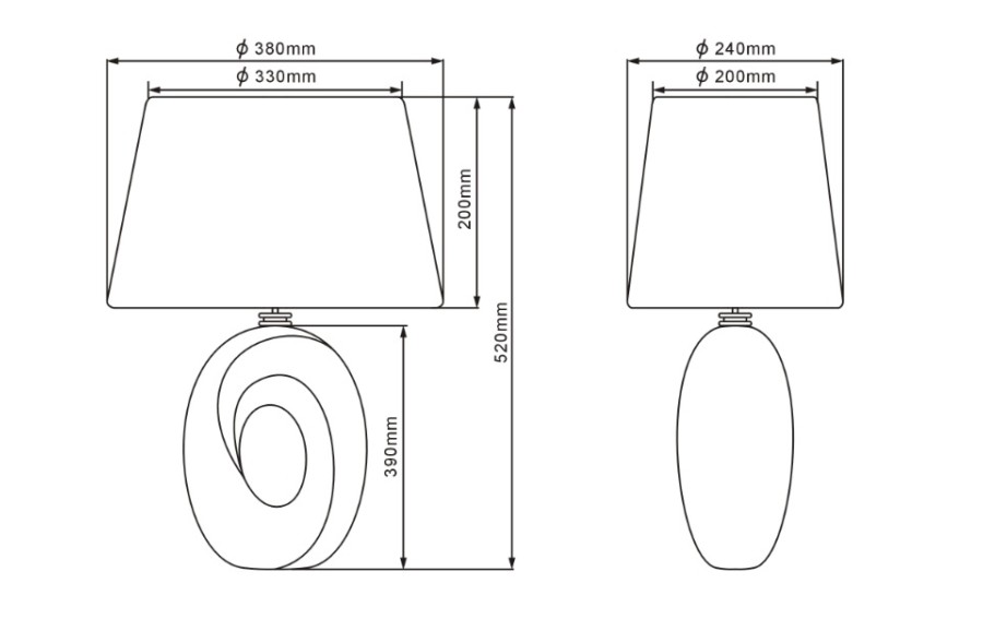 Lampa stołowa RLI Taba E27 R50521079