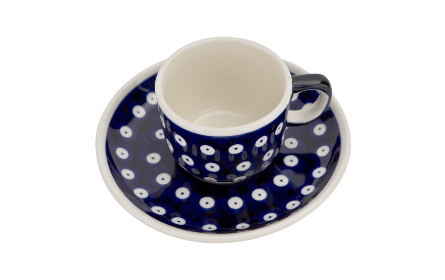 Filiżanka do espresso 100 ml + spodek Bolesławiec Dekor 42