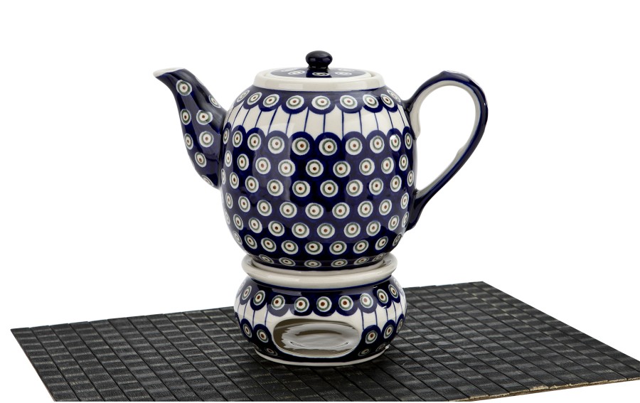Czajnik ceramiczny 1,5 L Bolesławiec Kropki 8