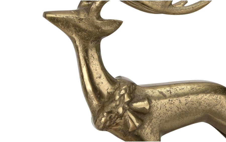 Figurka ozdobna Renifer H30,5 cm złota metalowa