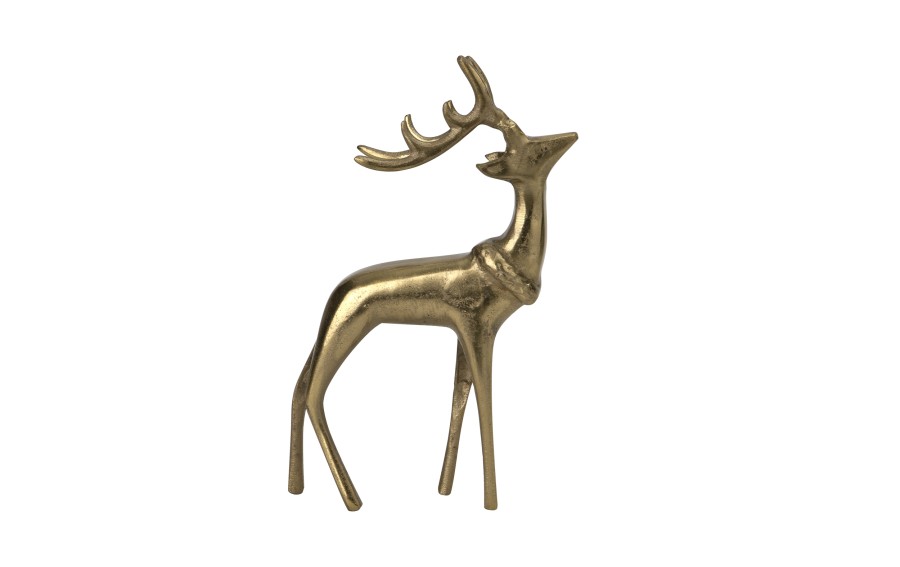 Figurka ozdobna Renifer H30,5 cm złota metalowa
