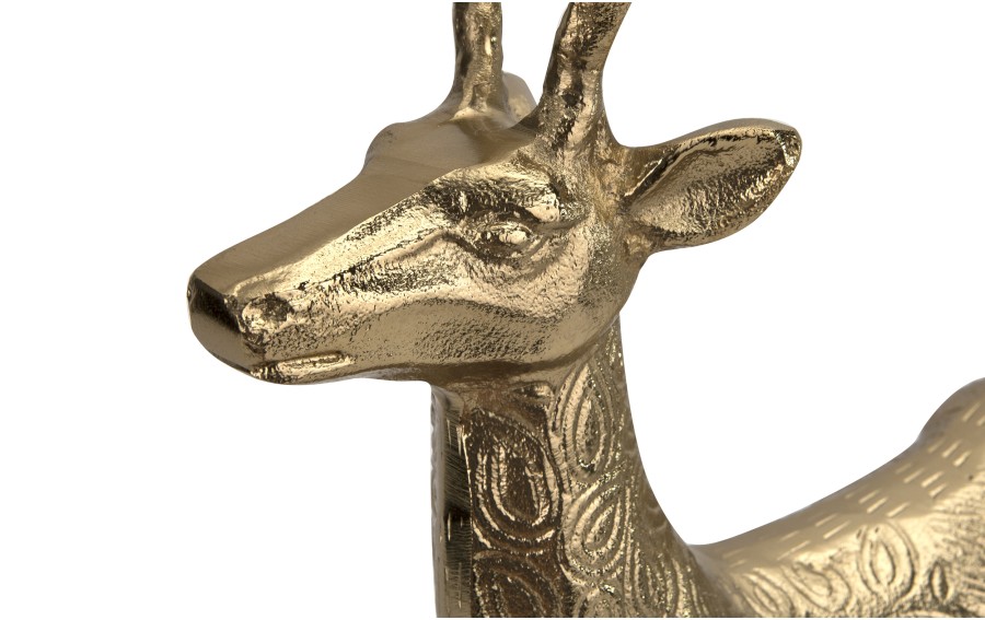 Figurka ozdobna Renifer H44,5 cm złota metalowa