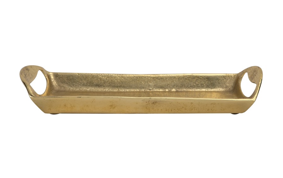 Taca dekoracyjna 32,5x12x5 cm złota EW2589