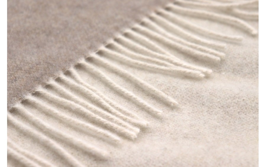 Pled bawełniano-kaszmirowy 130x170 cm Natur Sand 747211