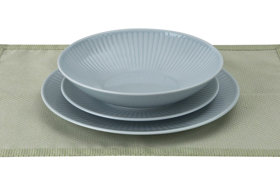 Talerz płytki obiadowy 26 cm Dalia Niebieska