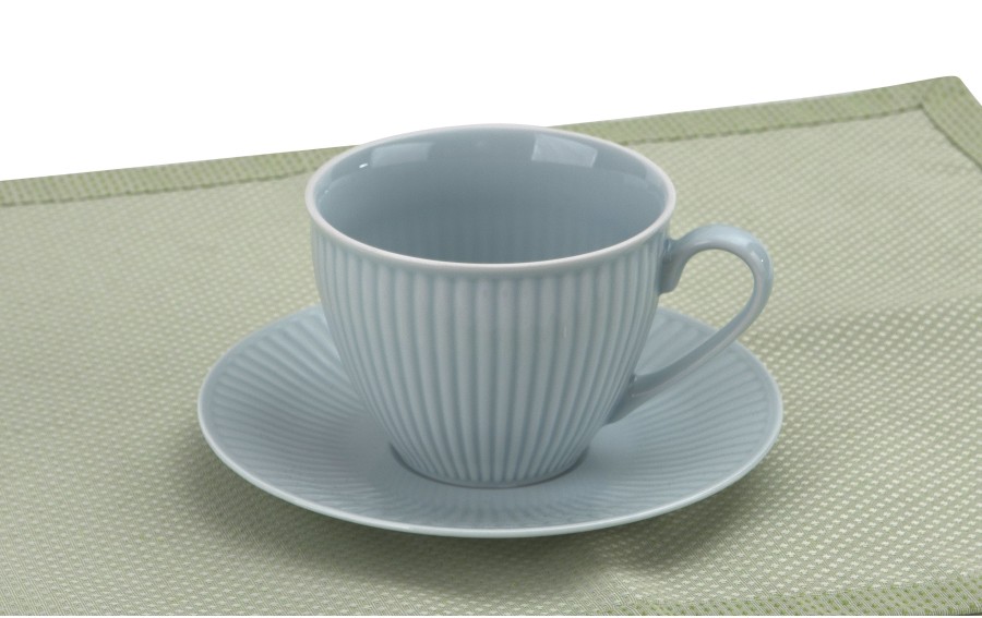 Filiżanka porcelanowa 320 ml + spodek Dalia Niebieska