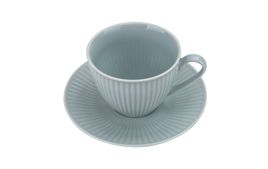 Filiżanka porcelanowa 320 ml + spodek Dalia Niebieska