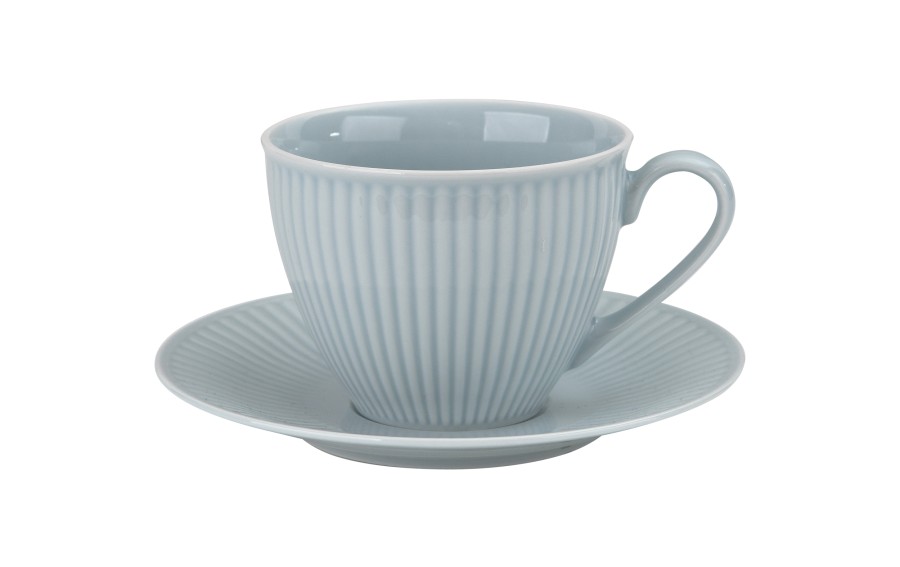 Filiżanka porcelanowa 320 ml + spodek Dalia Niebieska