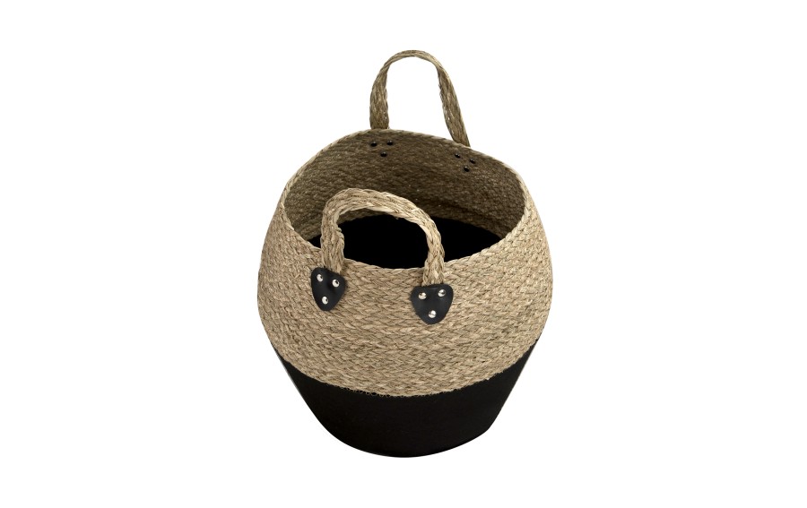 "Bali" kosz L 38x30x34 cm czarny Boho