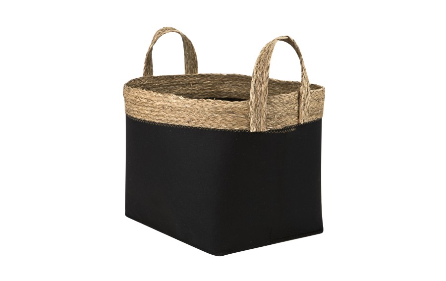 Kosz "Bali" Boho L czarny