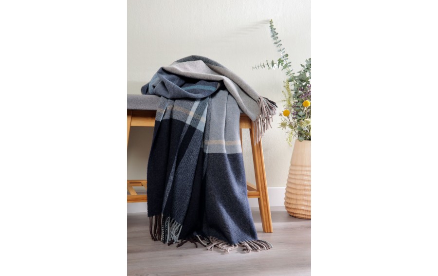 Pled koc 130x170 cm Cashmere Sheffield Blue