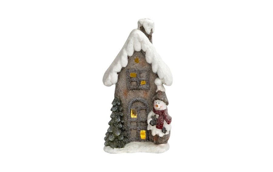 Figurka ozdobna Domek świecący LED H44 cm