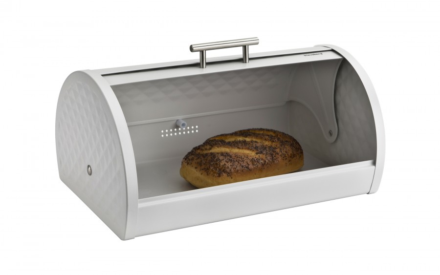 Chlebak stalowy biały