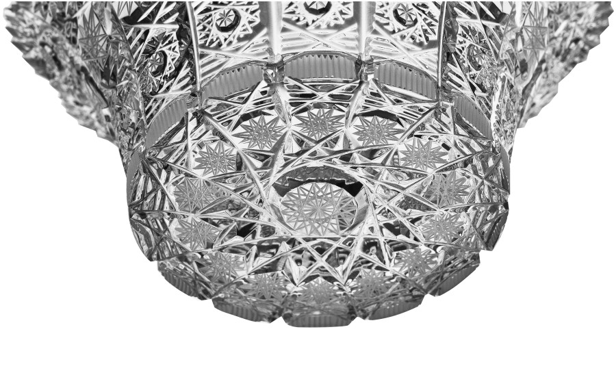 Salaterka kryształowa 15,5 cm  gwiazdki Bohemia Hand Made