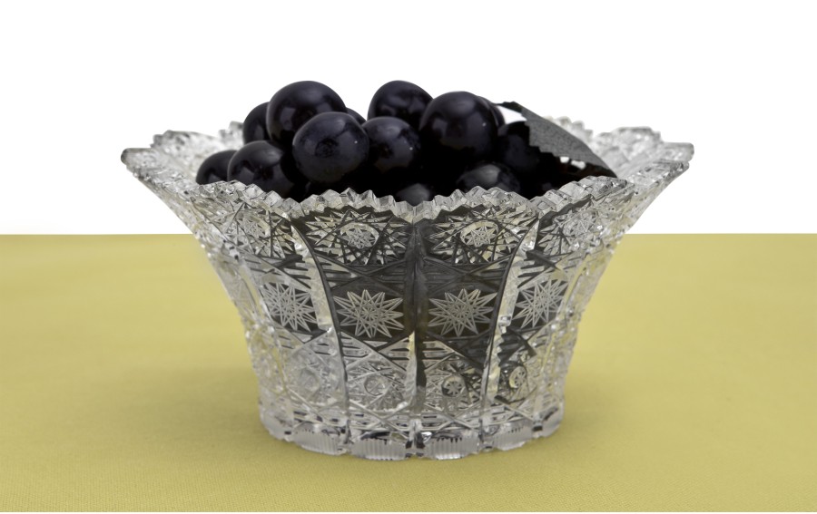 Salaterka kryształowa 15,5 cm  gwiazdki Bohemia Hand Made