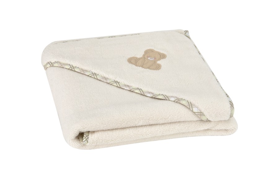 Ręcznik dziecięcy z kapturkiem 100x100 cm Teddy 103 Ecru