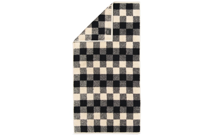 Ręcznik bawełniany 30x50 cm Natural Karo 6217-39 czarny