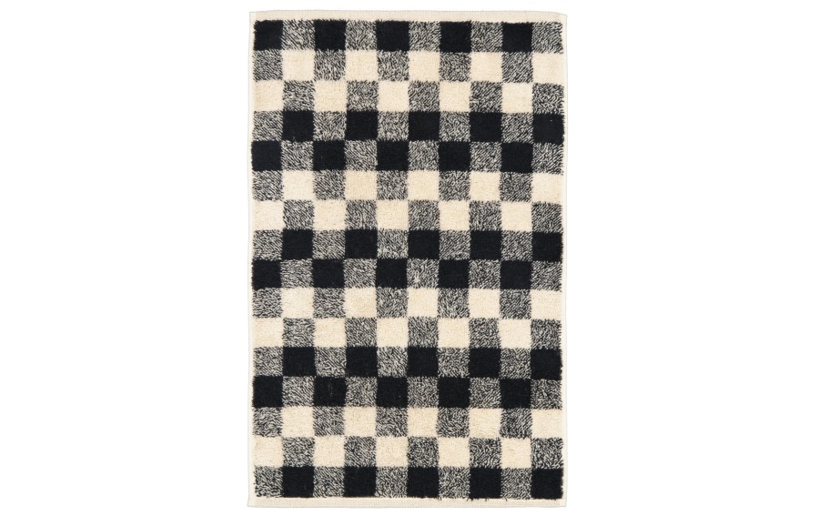 Ręcznik bawełniany 30x50 cm Natural Karo 6217-39 czarny