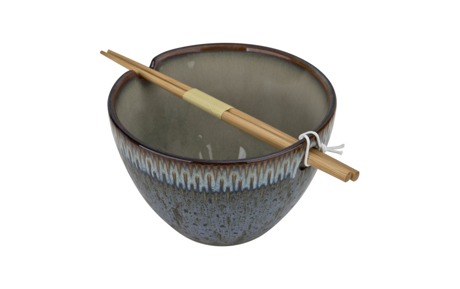 Salaterka 700 ml + pałeczki Noodle Ombres Blue