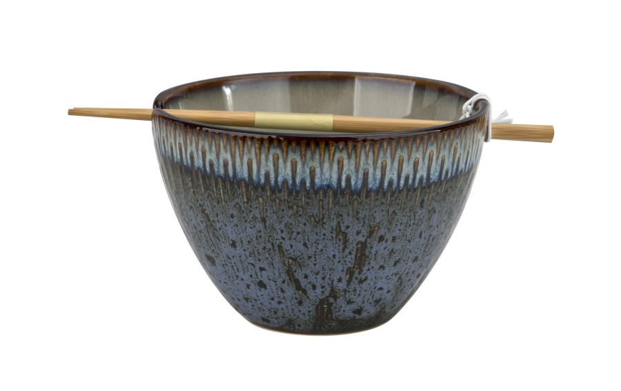 Salaterka 700 ml + pałeczki Noodle Ombres Blue