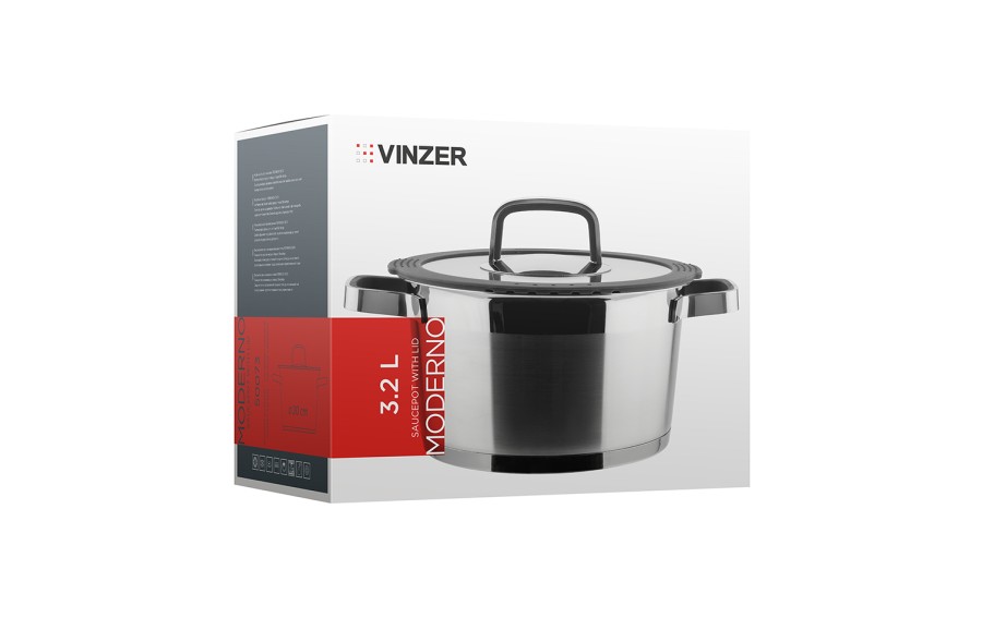 Garnek z pokrywą 3,2 L Moderno 50073