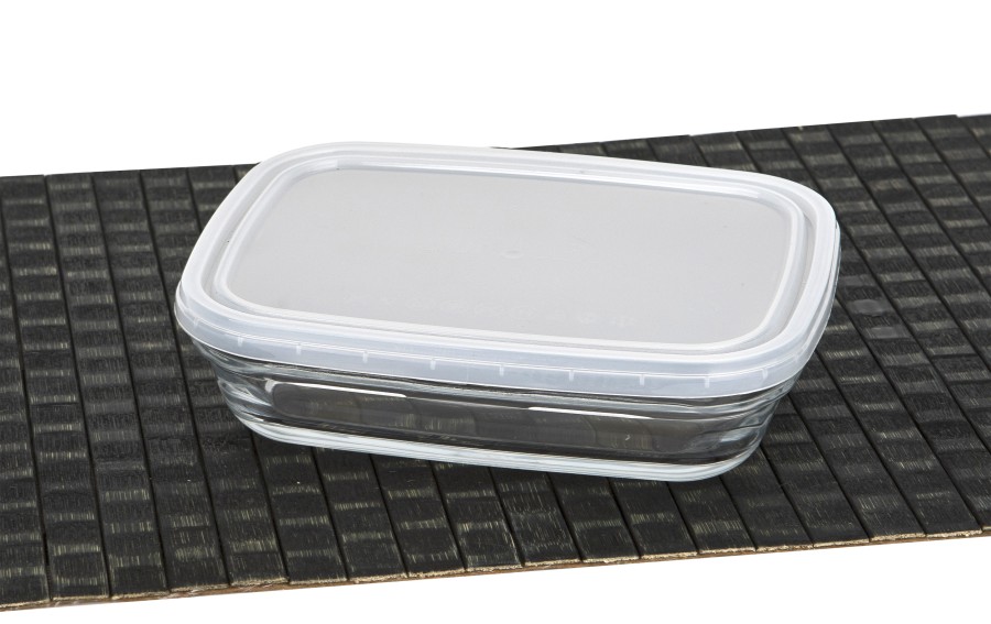 Szklany pojemnik na żywność 800 ml Freshbox Biały