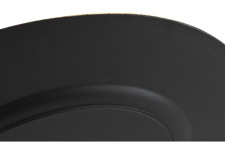 Talerz dekoracyjny plastikowy 33 cm złoty rant 160469