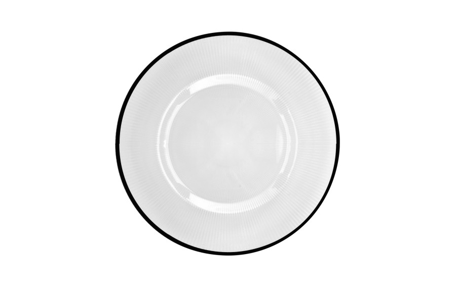 Talerz dekoracyjny plastikowy 33 cm przeźr.-czarny 160489