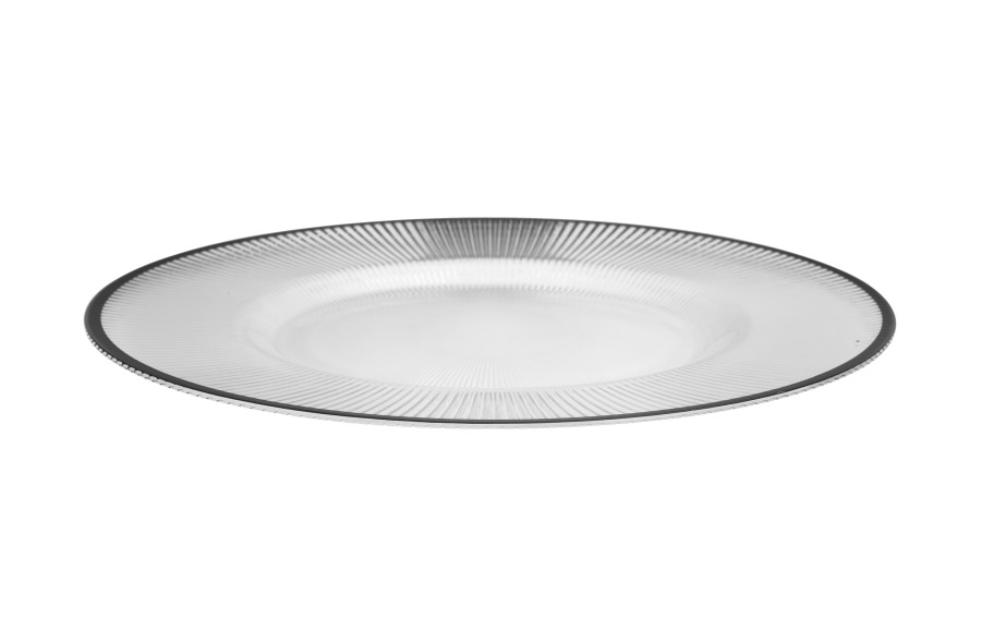 Talerz dekoracyjny plastikowy 33 cm przeźr.-czarny 160489