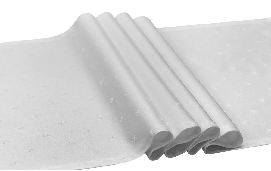 Bieżnik na stół 50x150 cm Tristan 099 White bez plisy