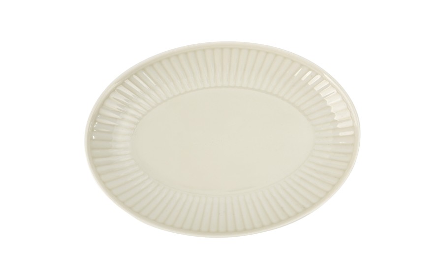 Półmisek owalny 24 cm mały Dalia Kremowa