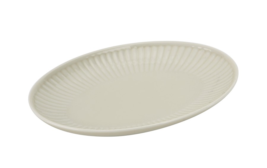 Półmisek owalny 24 cm mały Dalia Kremowa