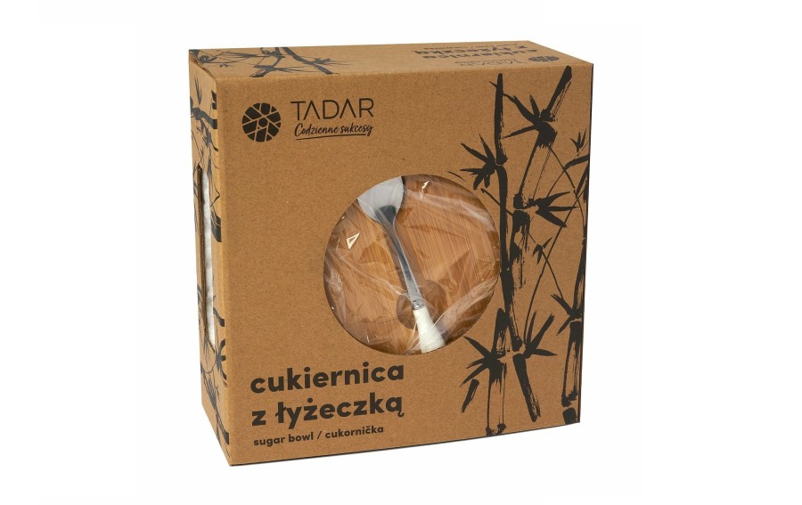 Cukiernica z pokrywką i łyżeczką białą 417600