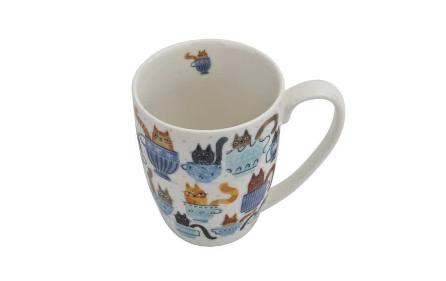 Kubek porcelanowy 350 ml Koci Świat Koty w filiżankach