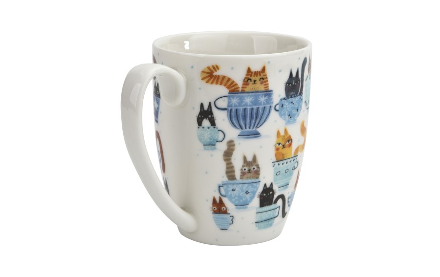 Kubek porcelanowy 350 ml Koci Świat Koty w filiżankach