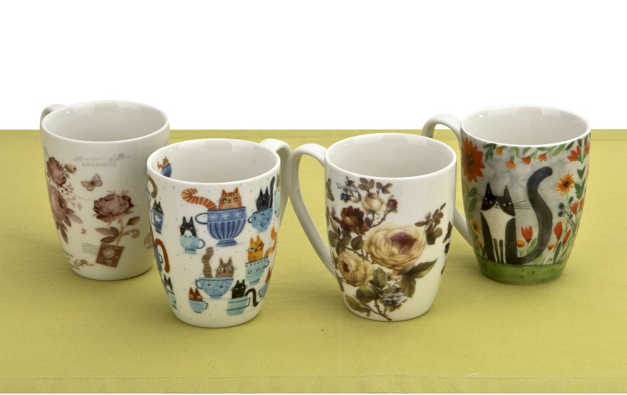 Kubek porcelanowy 350 ml Koci Świat Koty w filiżankach