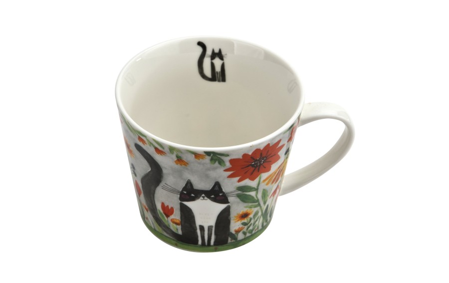Kubek porcelanowy 610 ml prosty Koci Świat Łąka