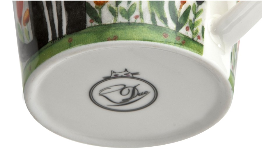 Kubek porcelanowy 610 ml prosty Koci Świat Łąka