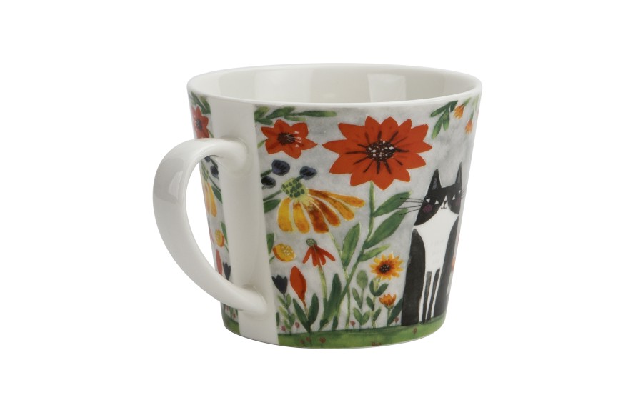 Kubek porcelanowy 610 ml prosty Koci Świat Łąka