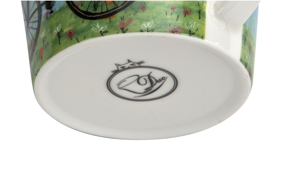 Kubek porcelanowy 610 ml prosty Koci Świat Rower