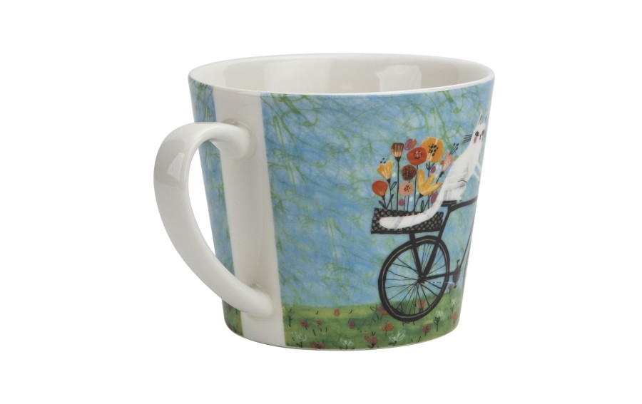 Kubek porcelanowy 610 ml prosty Koci Świat Rower
