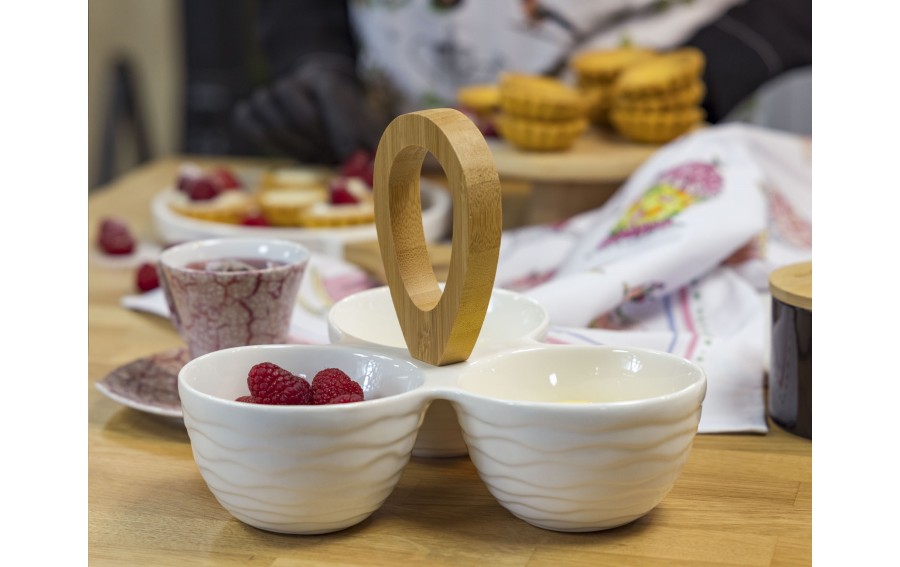 Salaterka 24x24 cm dzielona Brillante