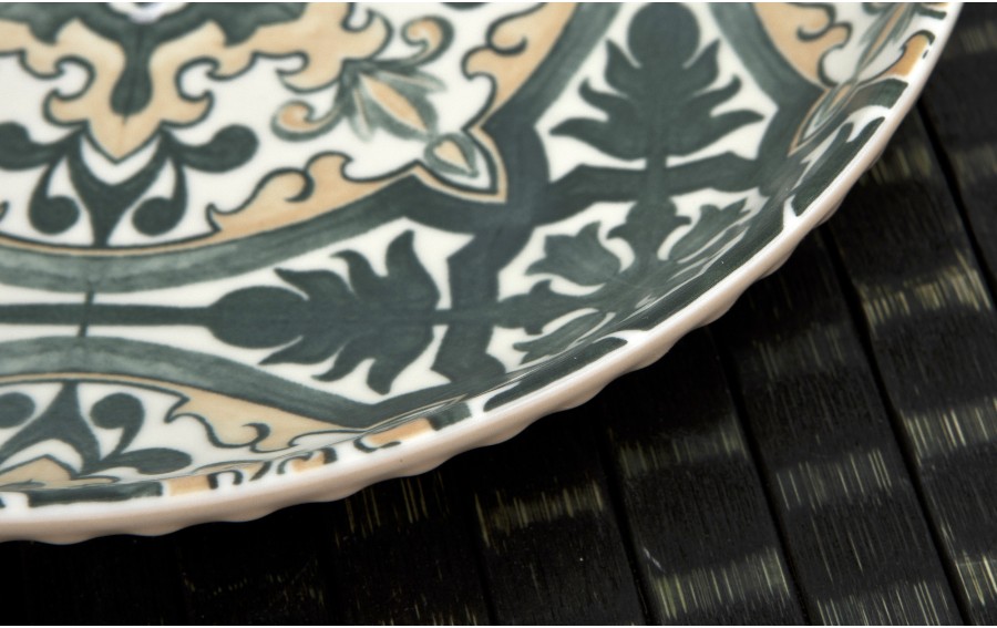 Talerz płytki 21cm Mosaique Beige Decal