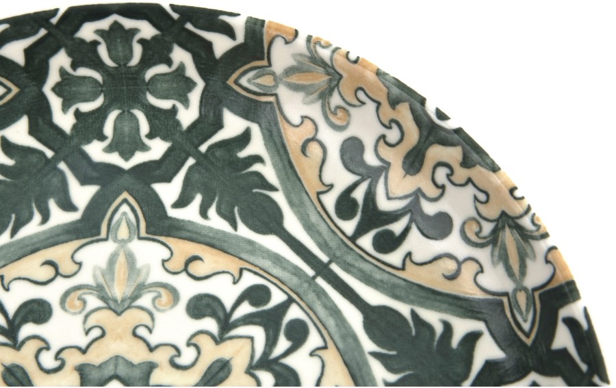 Talerz płytki 21cm Mosaique Beige Decal