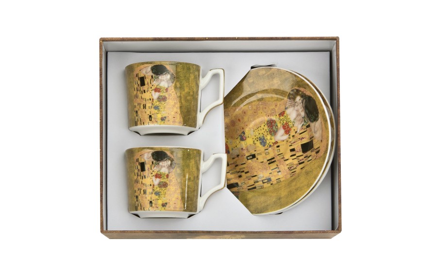 Komplet 2 filiżanek do espresso 110 ml + spodki The Kiss