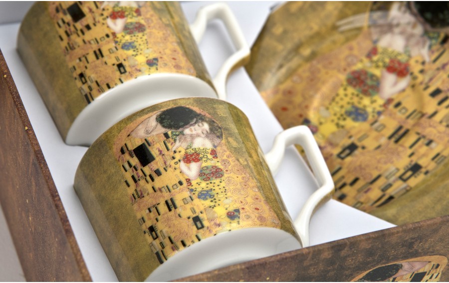 Komplet 2 filiżanek do espresso 110 ml + spodki The Kiss
